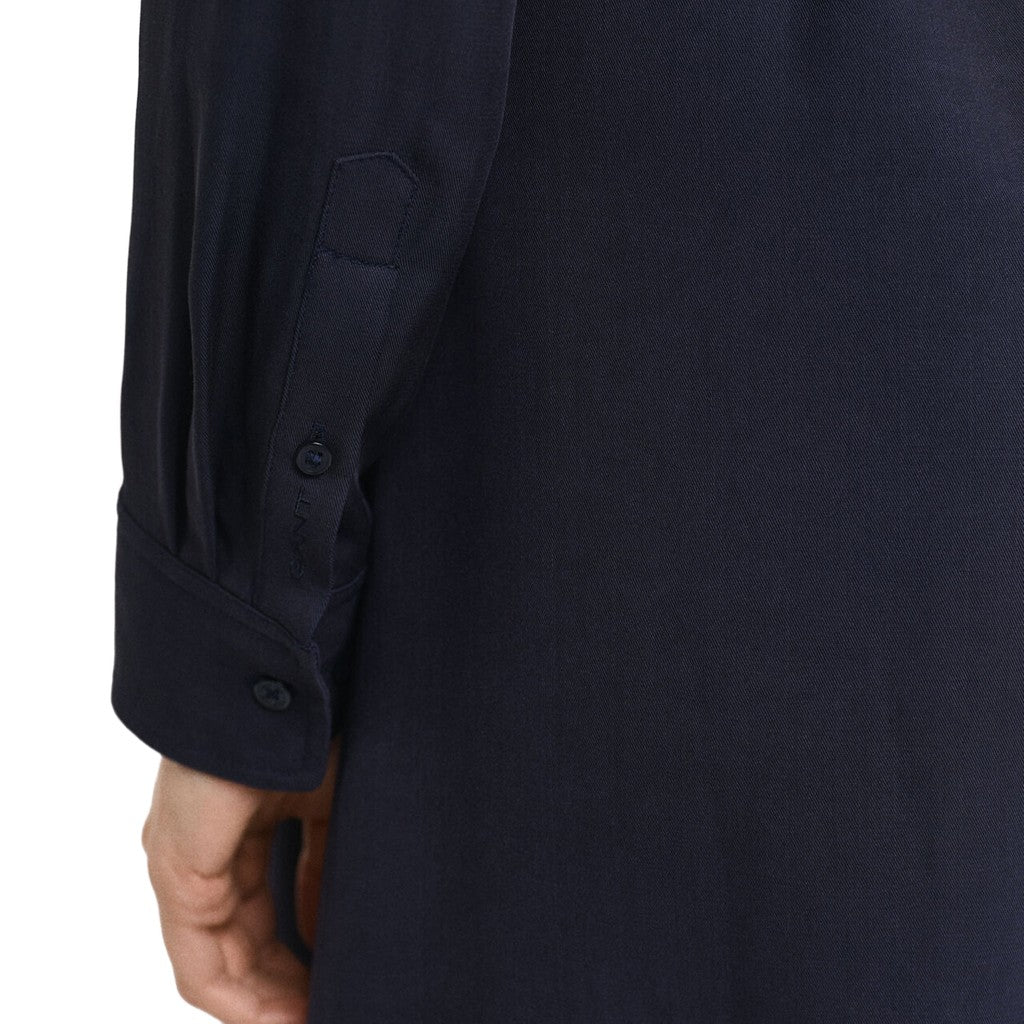 Gant Jurk met knoopsluiting en riem – Marineblauw