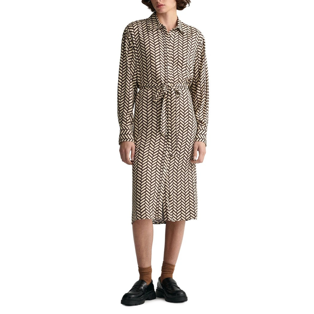 Gant Jurk met strepen – Bruin