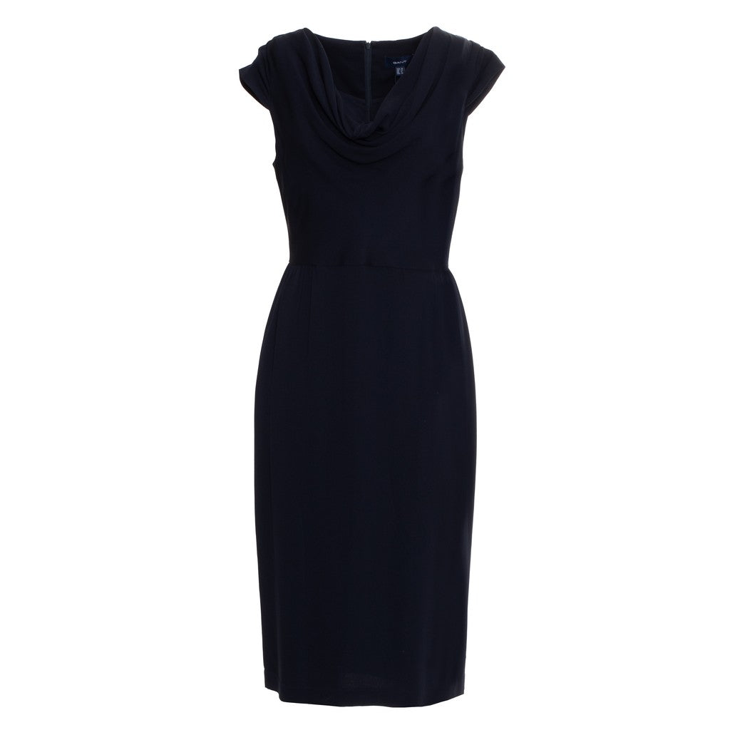 Gant Jurk met V-hals – Marineblauw