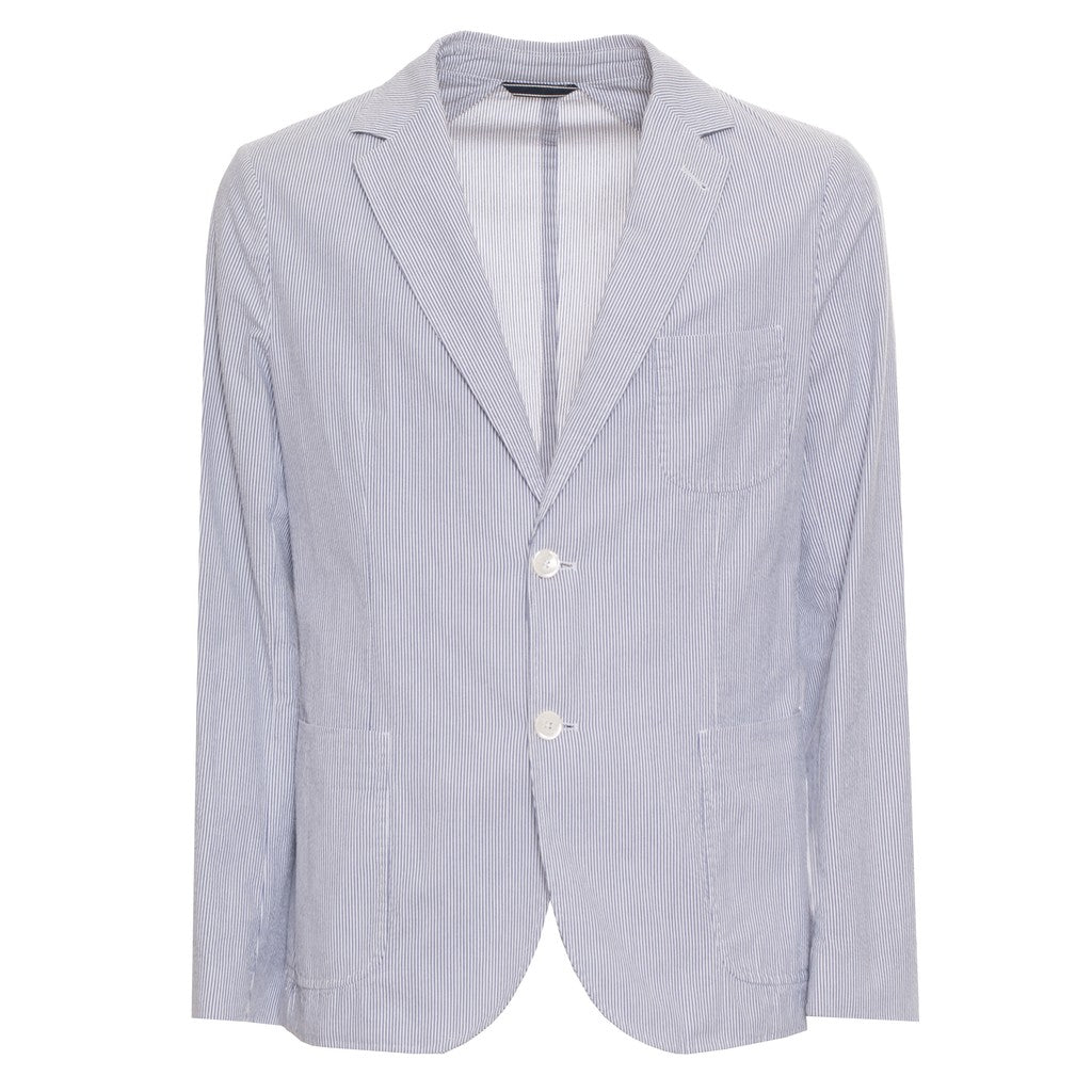 Gant Katoenen blazer met strepen Heren – Lichtgrijs