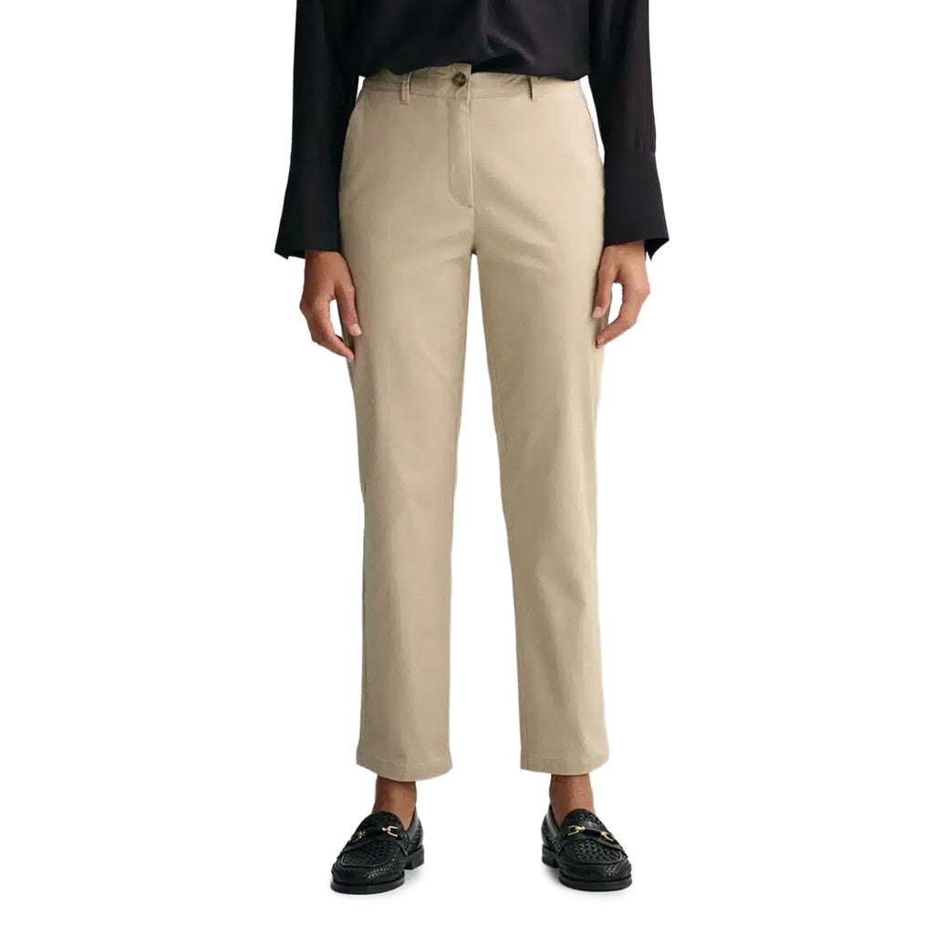 Gant Katoenen broek Dames – Beige