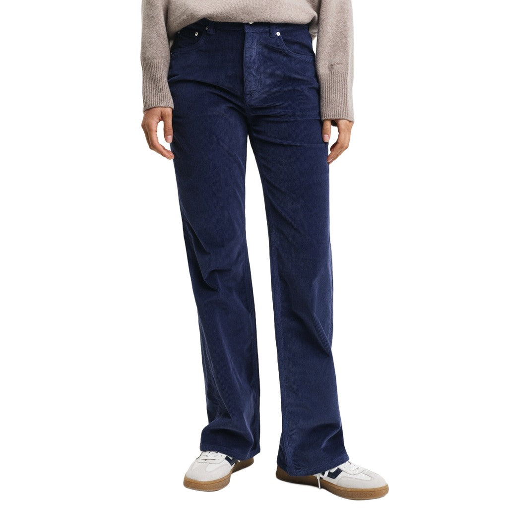 Gant Katoenen broek Dames – Donkerblauw