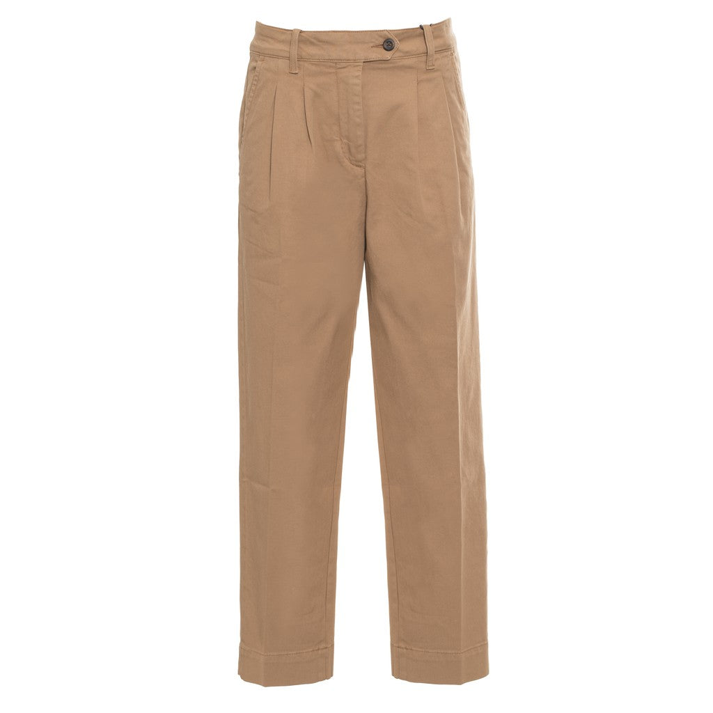 Gant Katoenen broek Dames – Khaki
