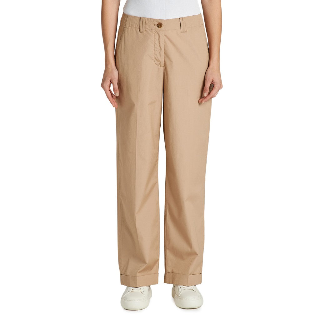 Gant Katoenen broek Dames – Khaki