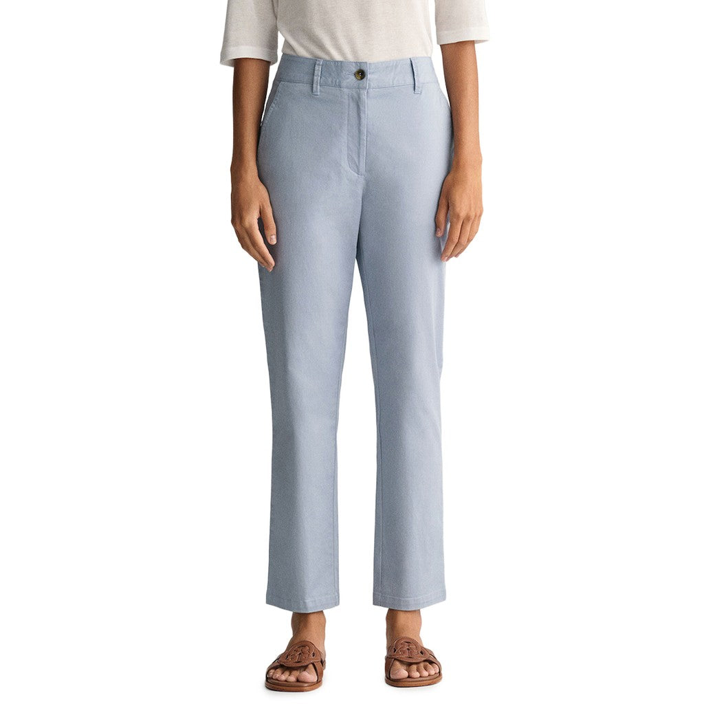 Gant Katoenen broek Dames – Lichtblauw
