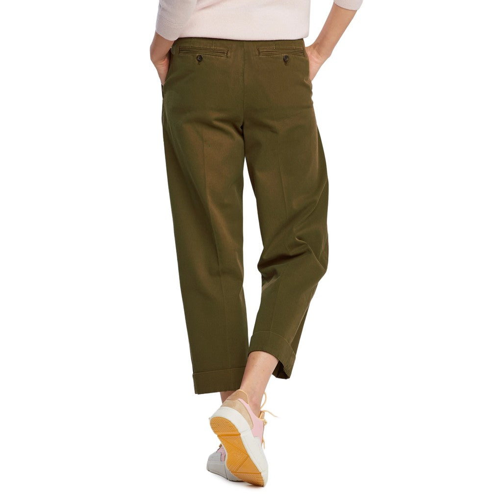 Gant Katoenen broek Dames – Olijfgroen
