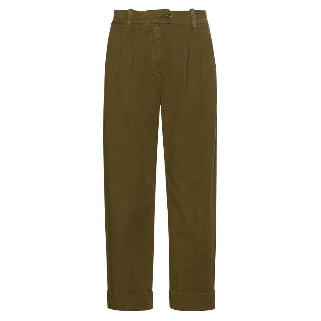Gant Katoenen broek Dames – Olijfgroen