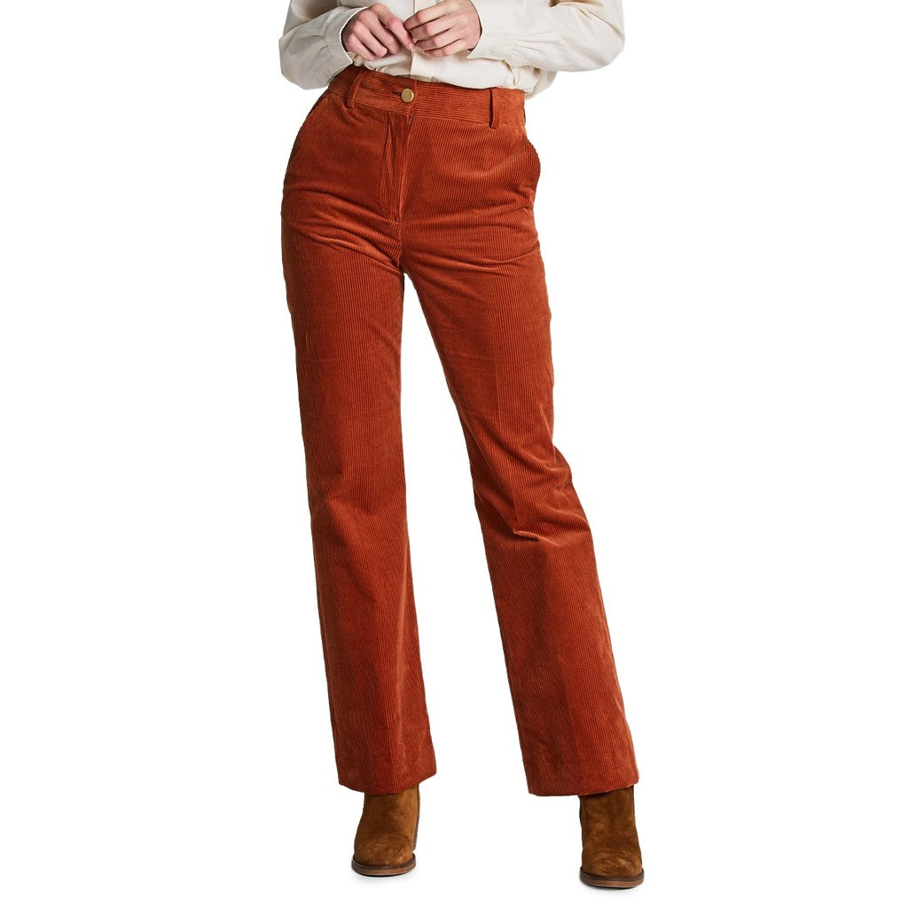 Gant Katoenen broek Dames – Terracotta