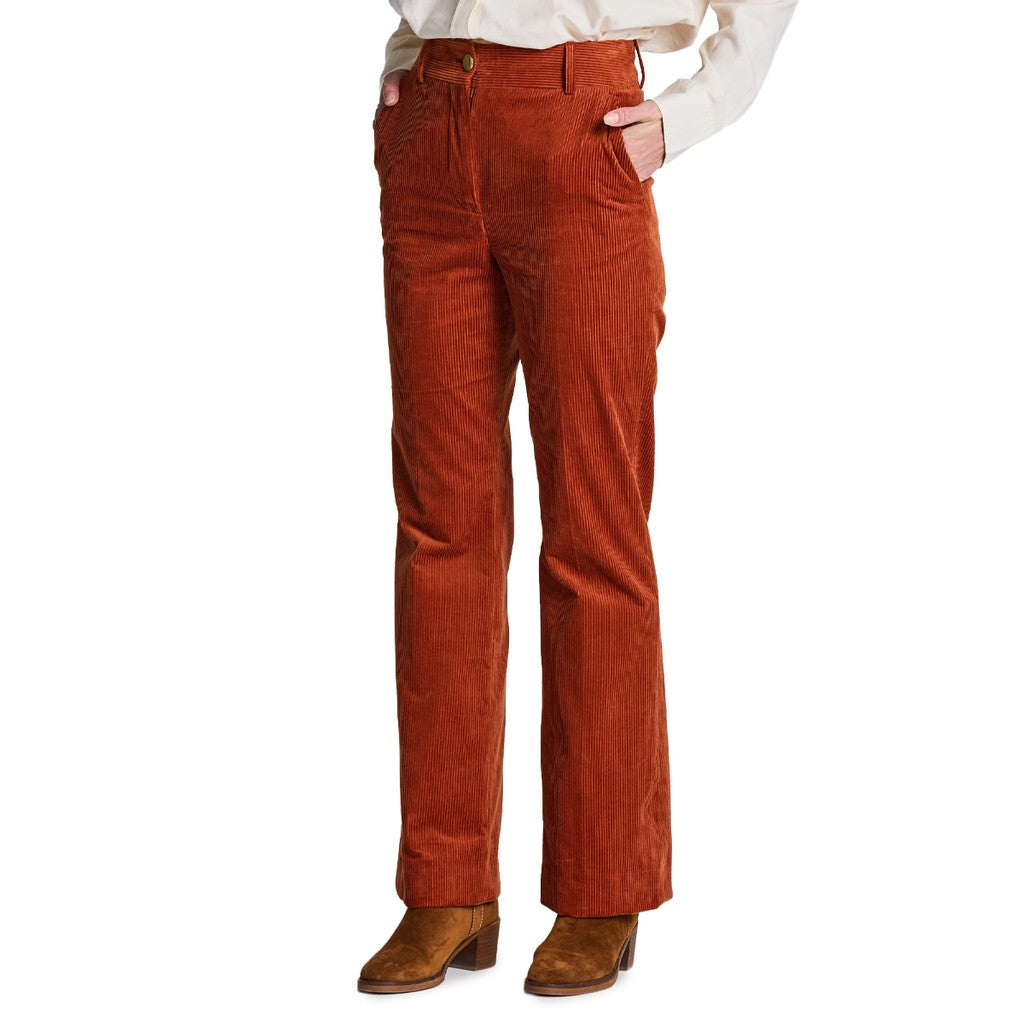 Gant Katoenen broek Dames – Terracotta