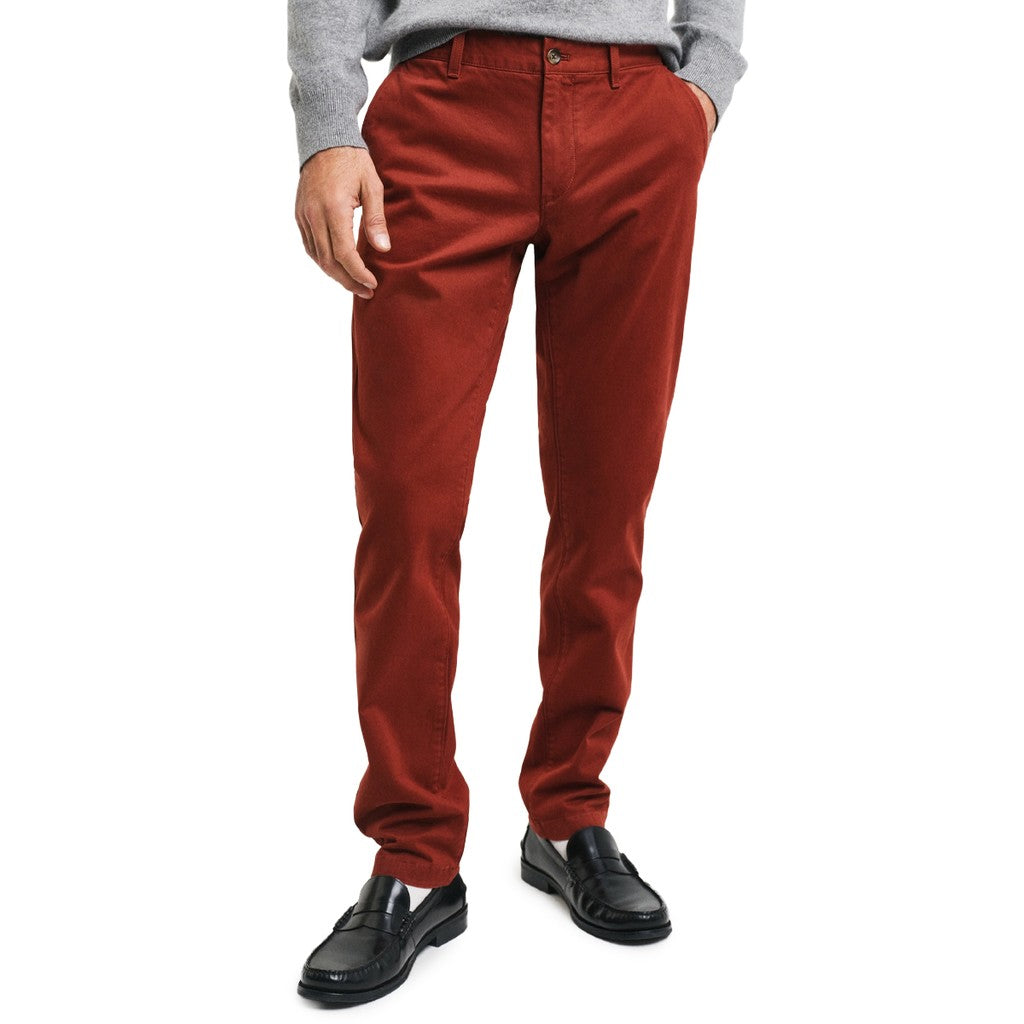 Gant Katoenen broek Heren – Bordeaux