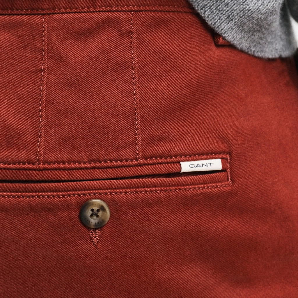 Gant Katoenen broek Heren – Bordeaux