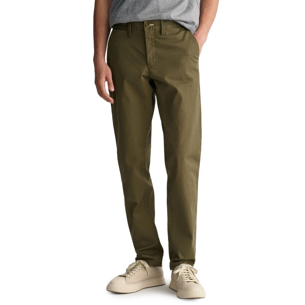 Gant Katoenen broek Heren – Groen