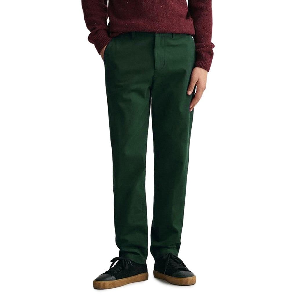 Gant Katoenen broek Heren – Groen