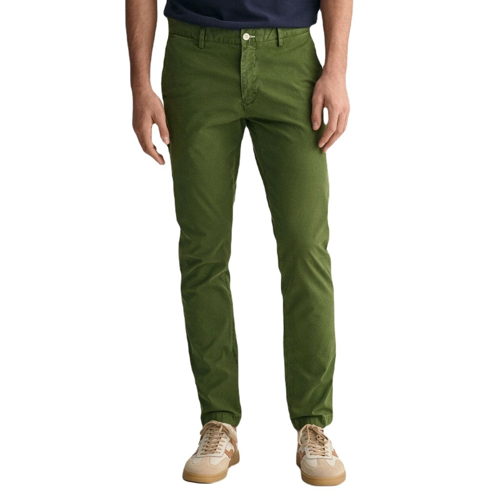 Gant Katoenen broek Heren – Groen