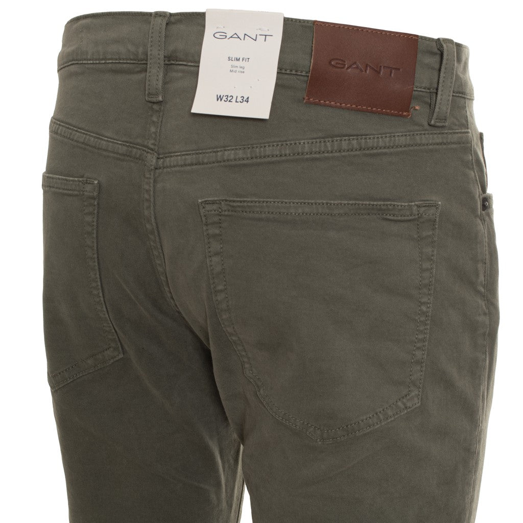 Gant Katoenen broek Heren – Groen