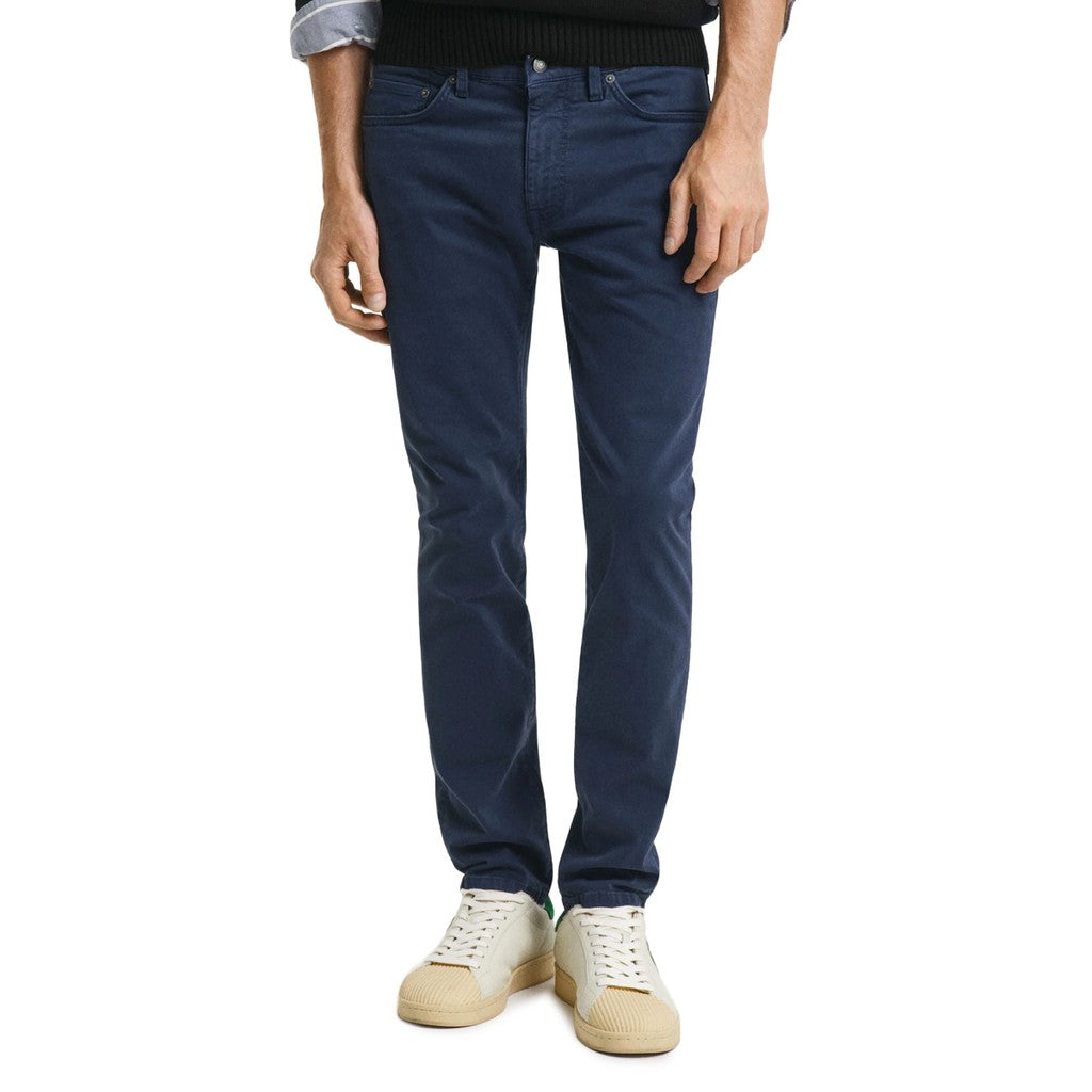 Gant Katoenen broek Heren – Marineblauw
