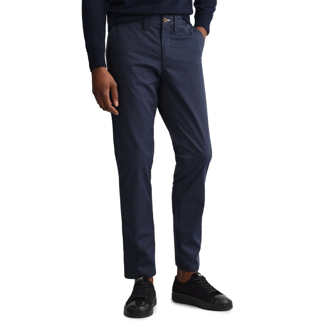 Gant Katoenen broek Heren – Marineblauw