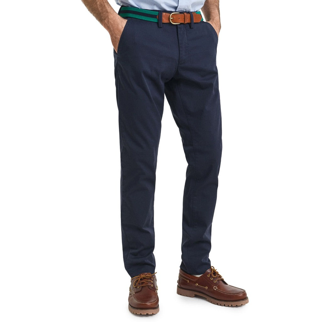 Gant Katoenen broek Heren – Marineblauw