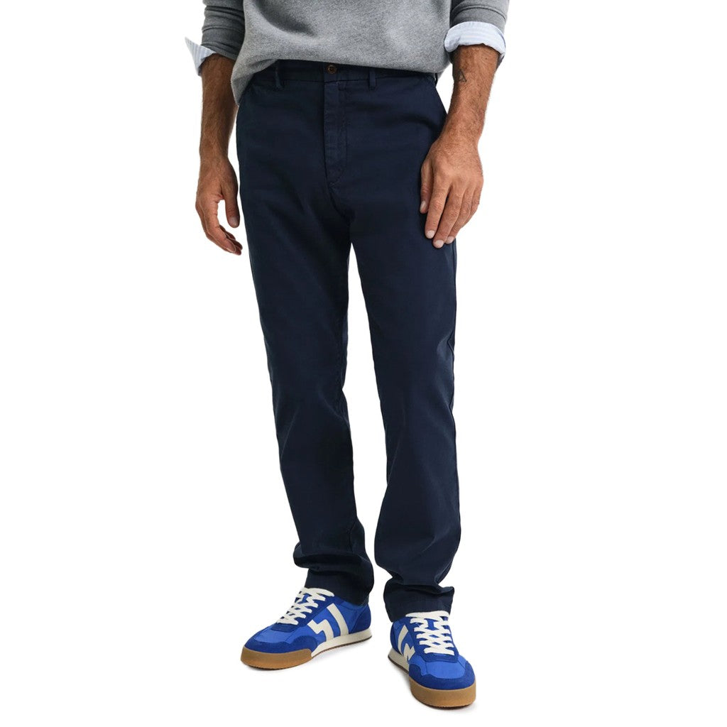 Gant Katoenen broek Heren – Marineblauw
