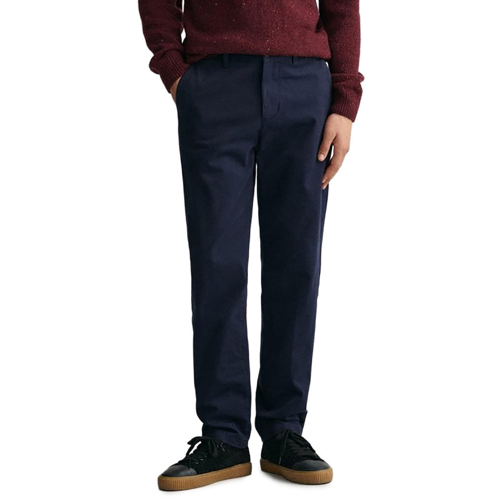 Gant Katoenen broek Heren – Marineblauw
