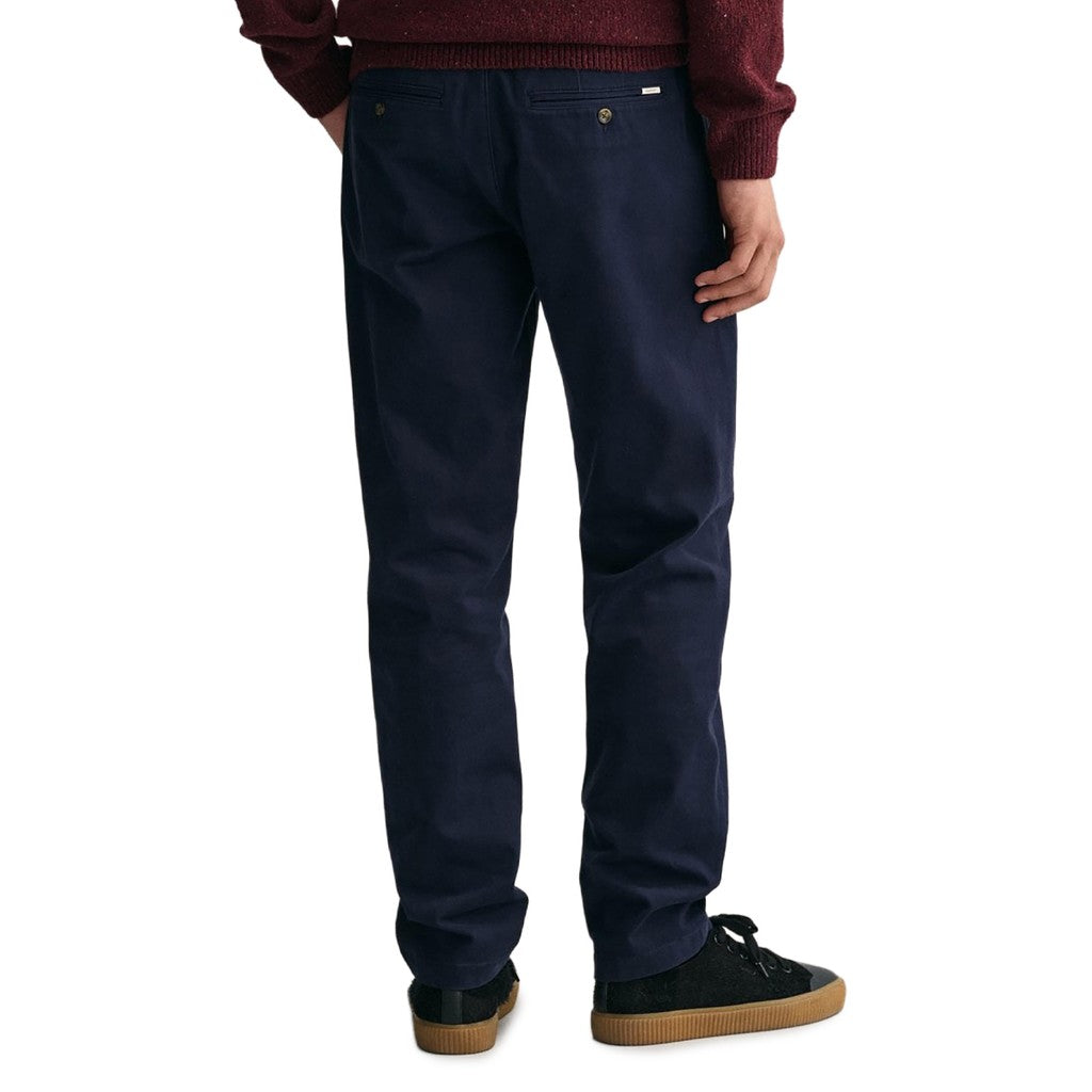 Gant Katoenen broek Heren – Marineblauw