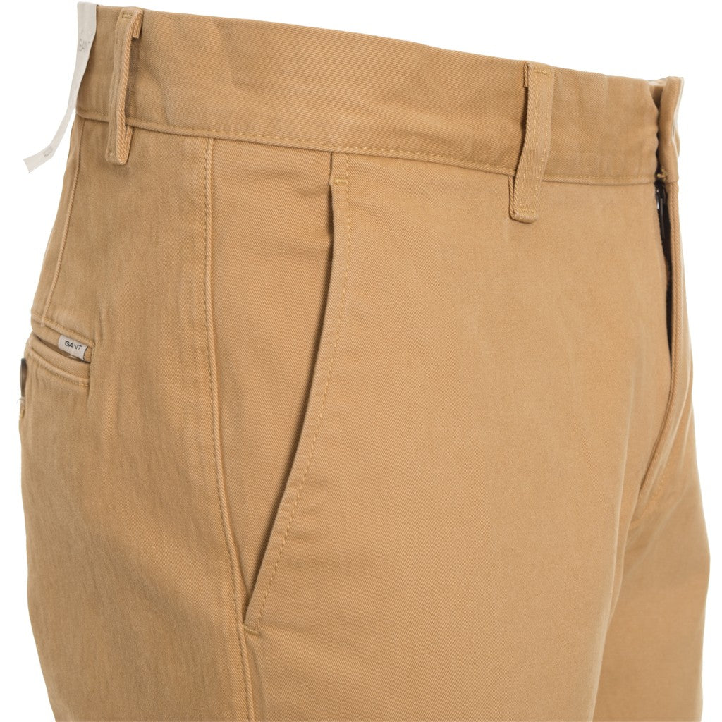 Gant Katoenen broek Heren – Mosterdgeel