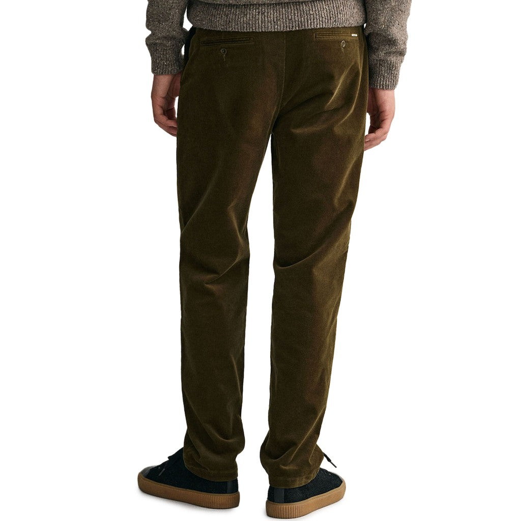 Gant Katoenen broek Heren – Olijfgroen