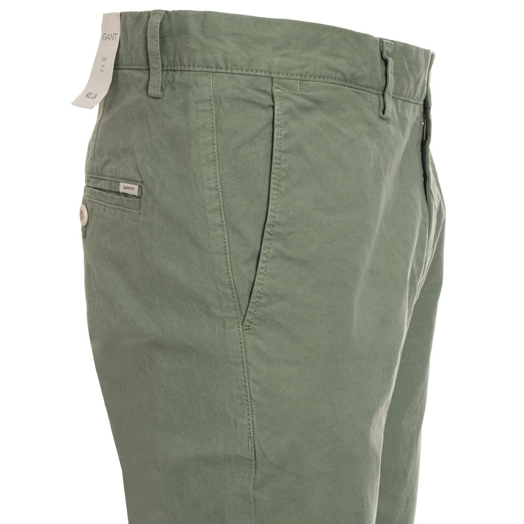 Gant Katoenen broek Heren – Saliegroen
