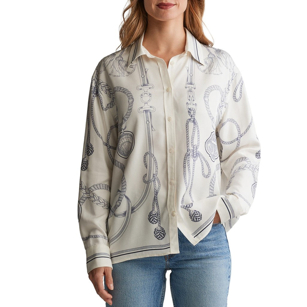 Gant Katoenen overhemd Dames – Crème