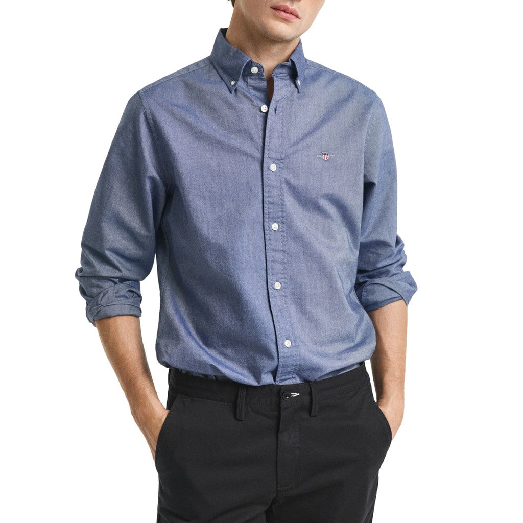Gant Katoenen overhemd Heren – Blauw