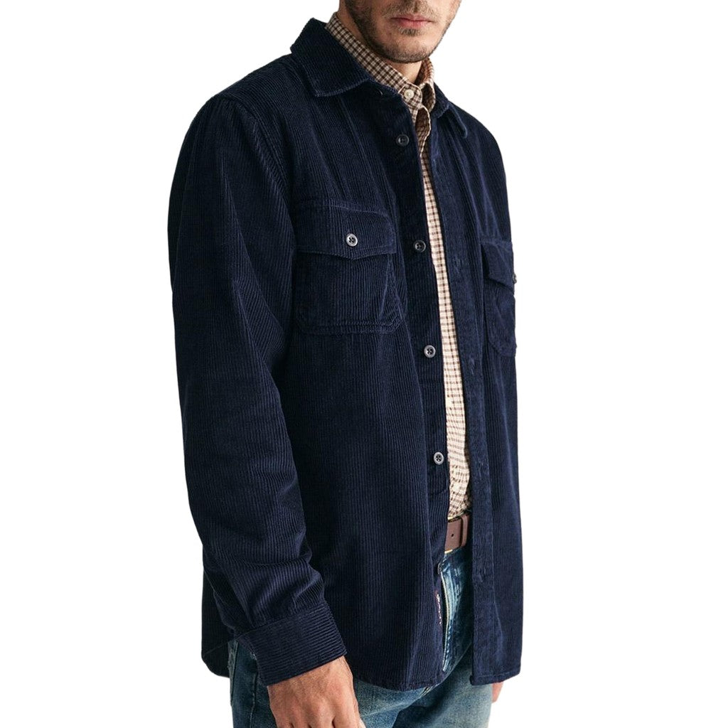 Gant Katoenen overhemd Heren – Marineblauw