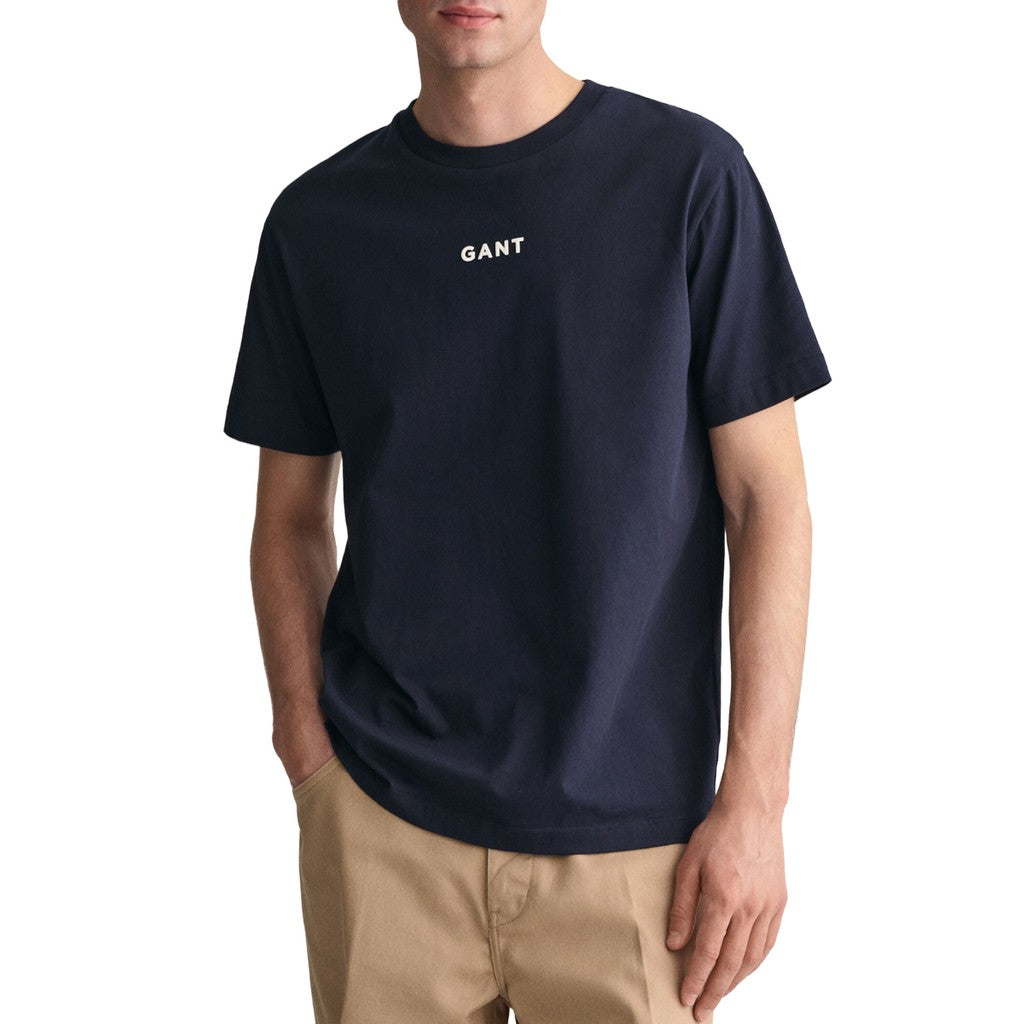 Gant Katoenen T-shirt – Marineblauw