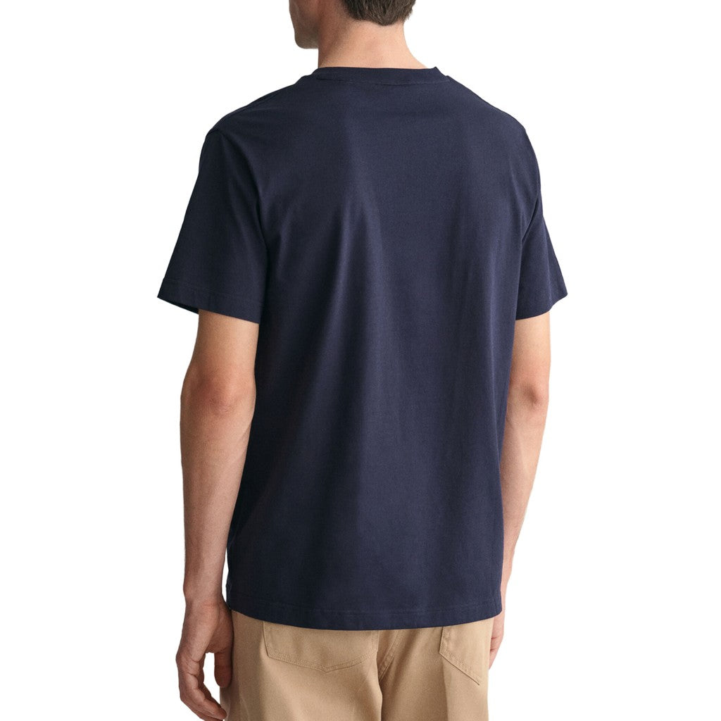 Gant Katoenen T-shirt – Marineblauw