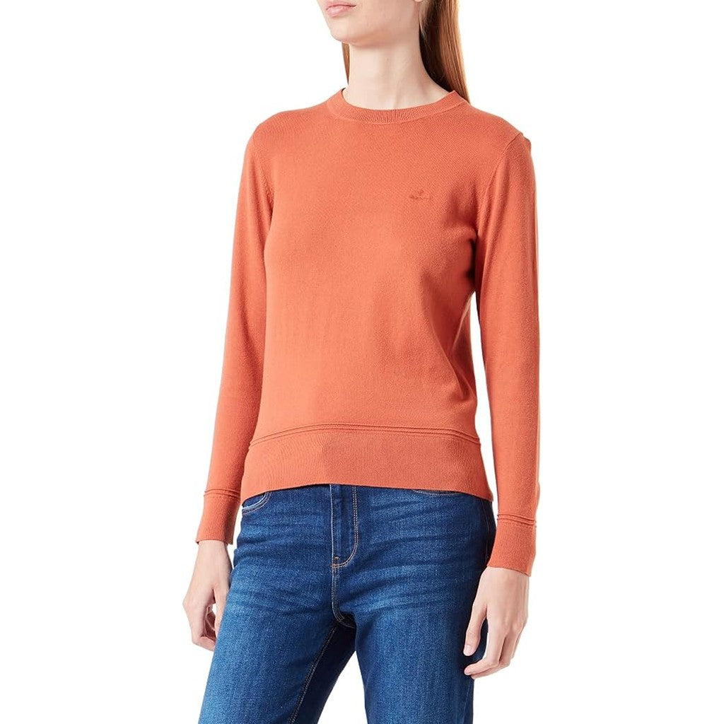 Gant Katoenen trui met ronde hals Dames – Koraal