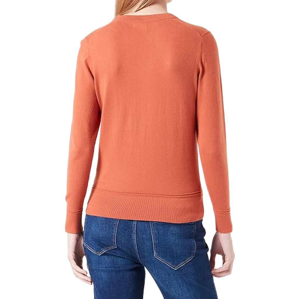 Gant Katoenen trui met ronde hals Dames – Koraal