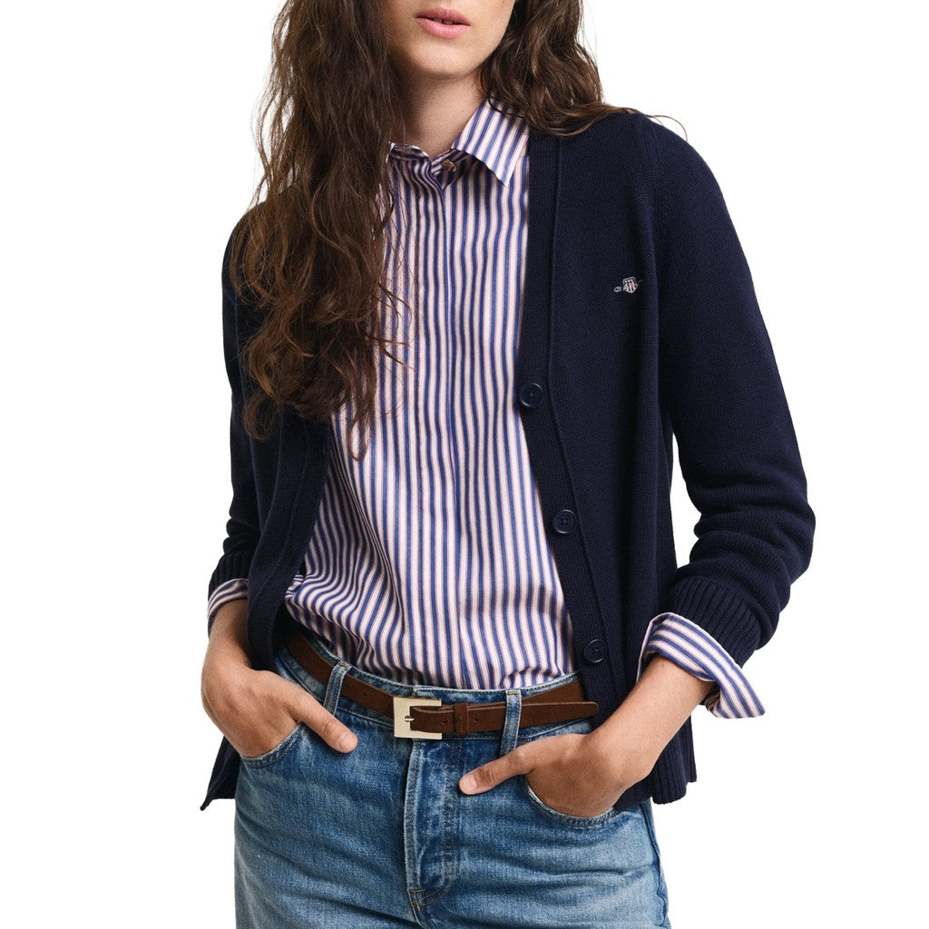 Gant Katoenen vest – Marineblauw