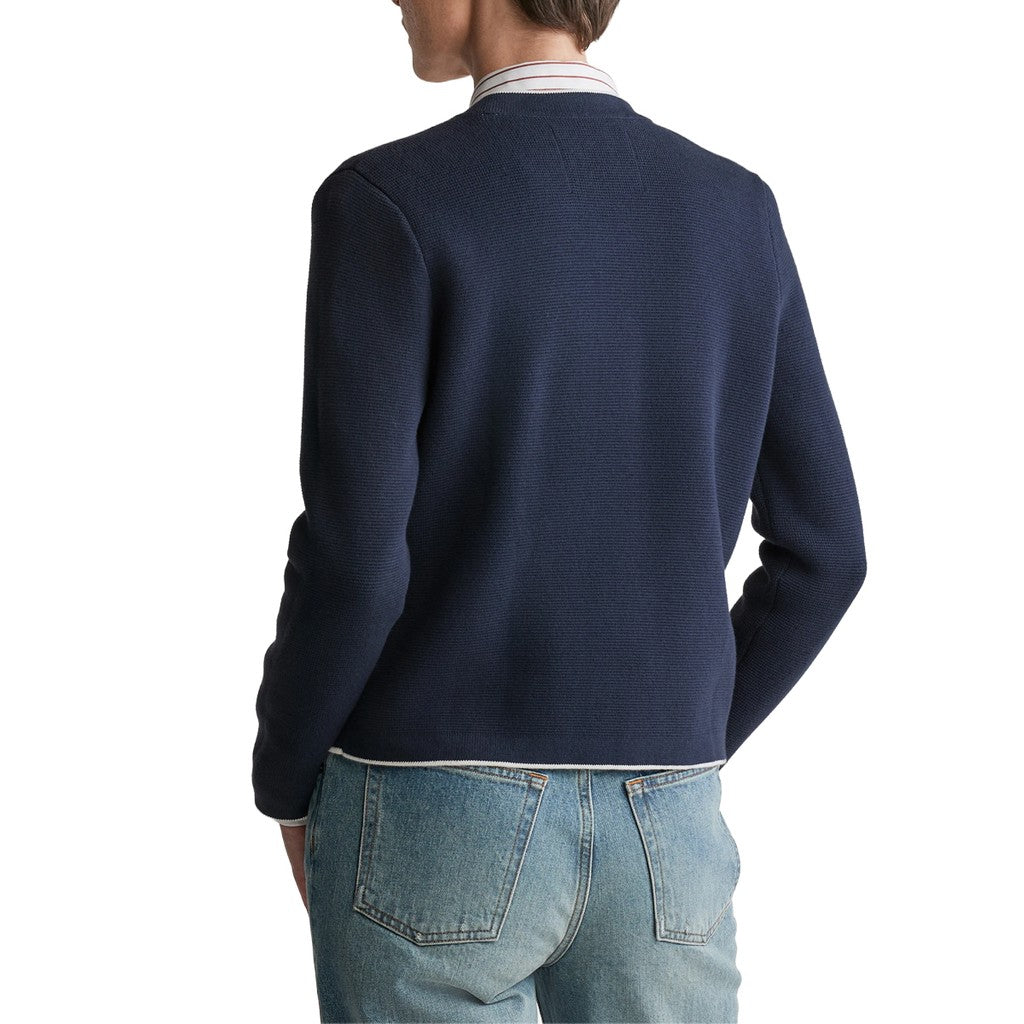 Gant Katoenen vest – Marineblauw