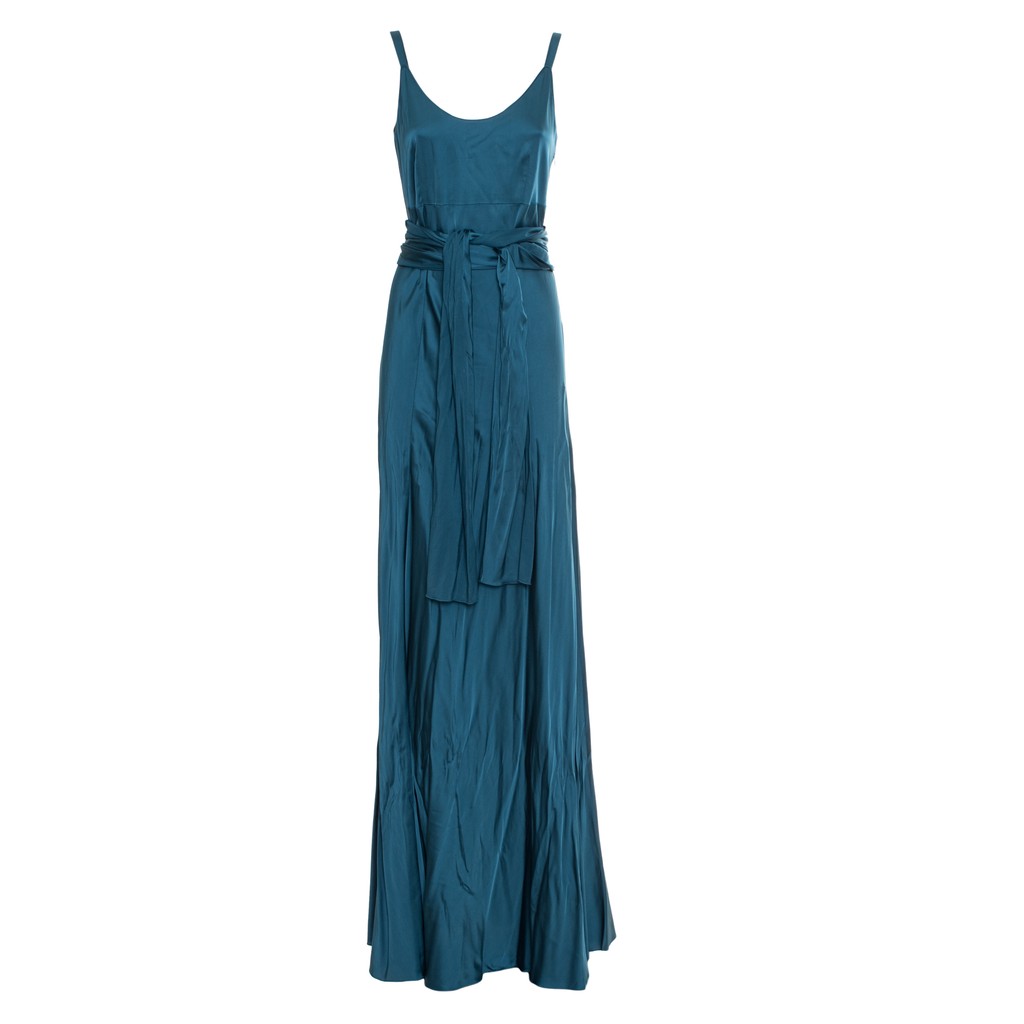 Gant Lange jurk met bretels – Petrol