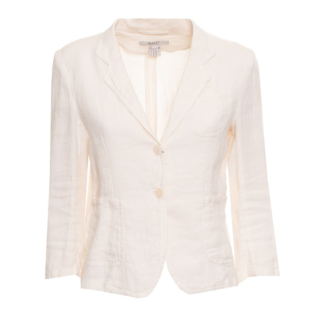 Gant Linnen blazer Dames – Crème