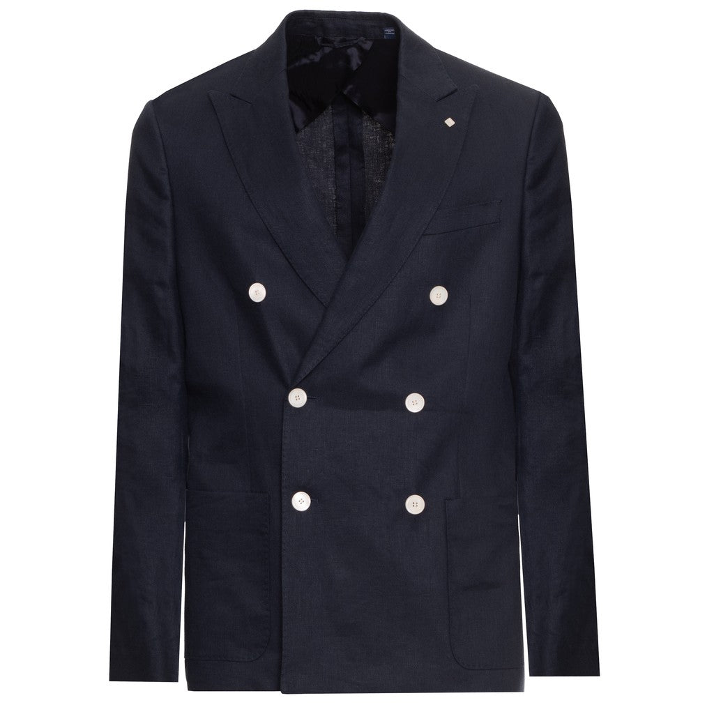 Gant Linnen blazer Heren – Marineblauw