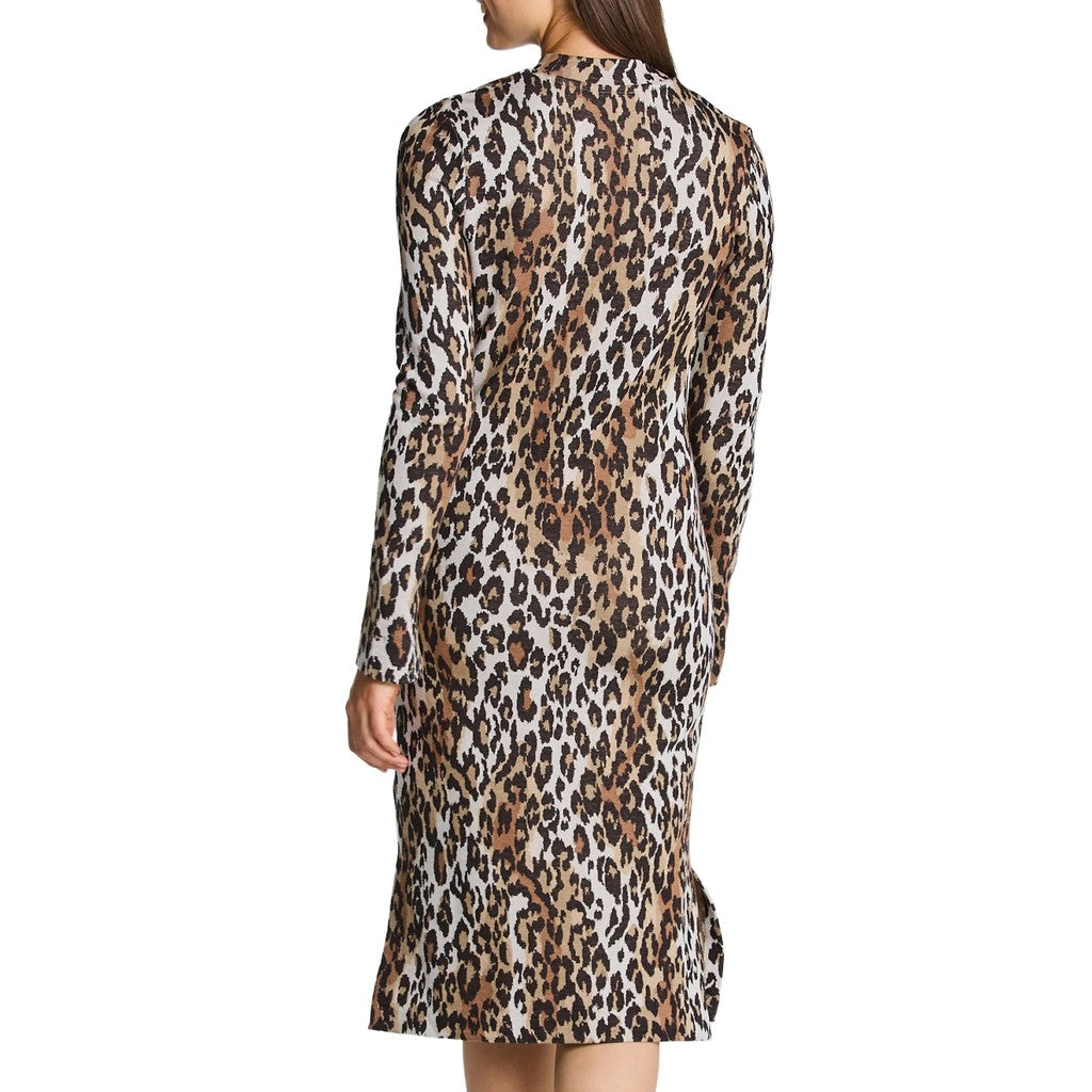 Gant Midi-jurk met dierenprint – Bruin