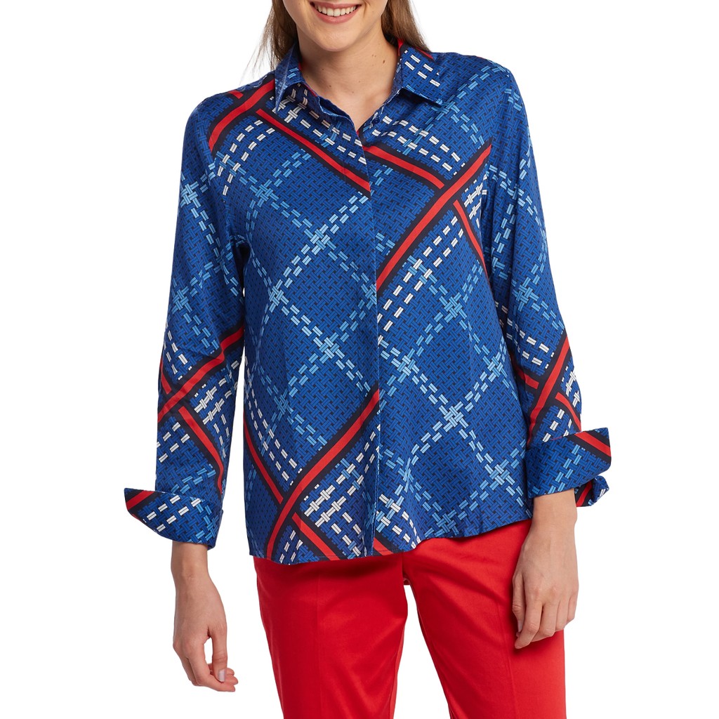Gant Overhemd Dames – Blauw / Rood