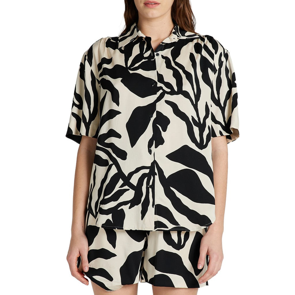 Gant Overhemd Dames – Zwart / Beige
