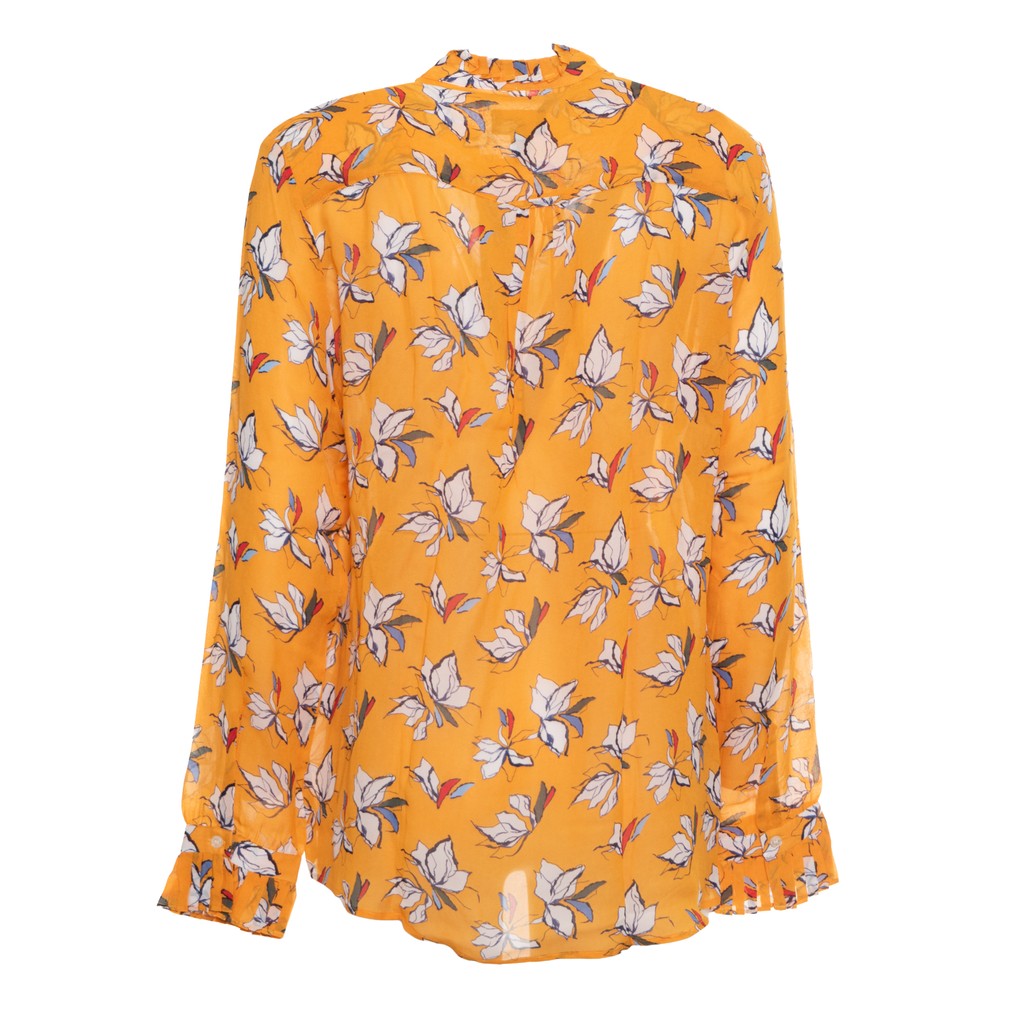 Gant Overhemd met bloemenprint – Goud