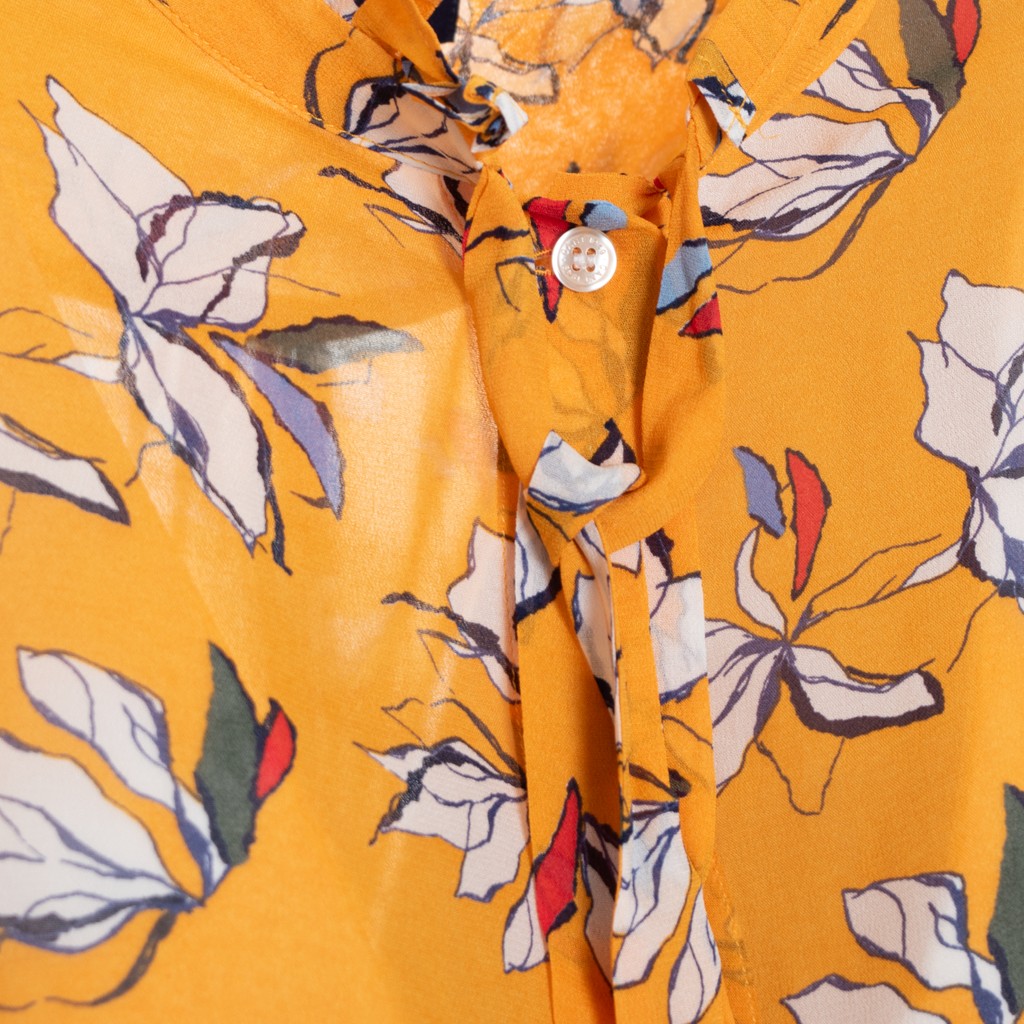 Gant Overhemd met bloemenprint – Goud