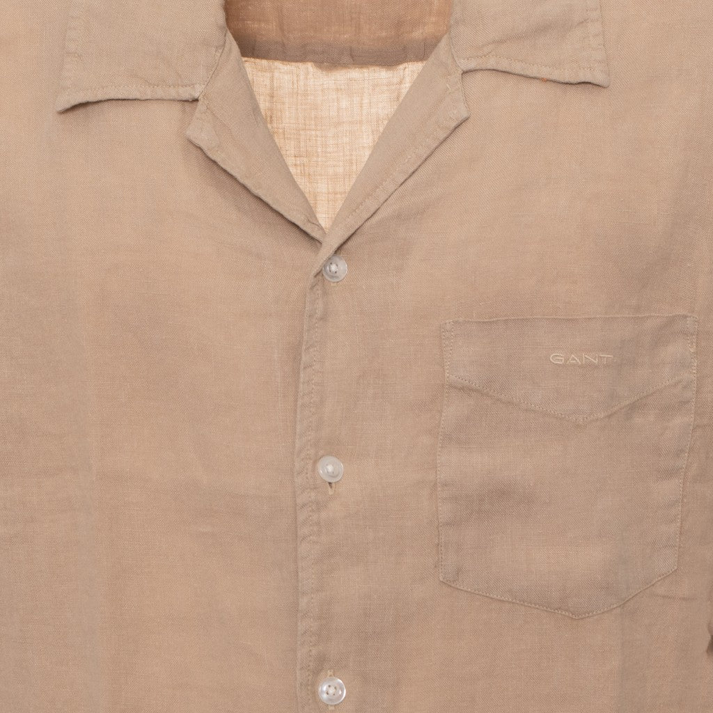 Gant Overhemd met logoborduring – Beige