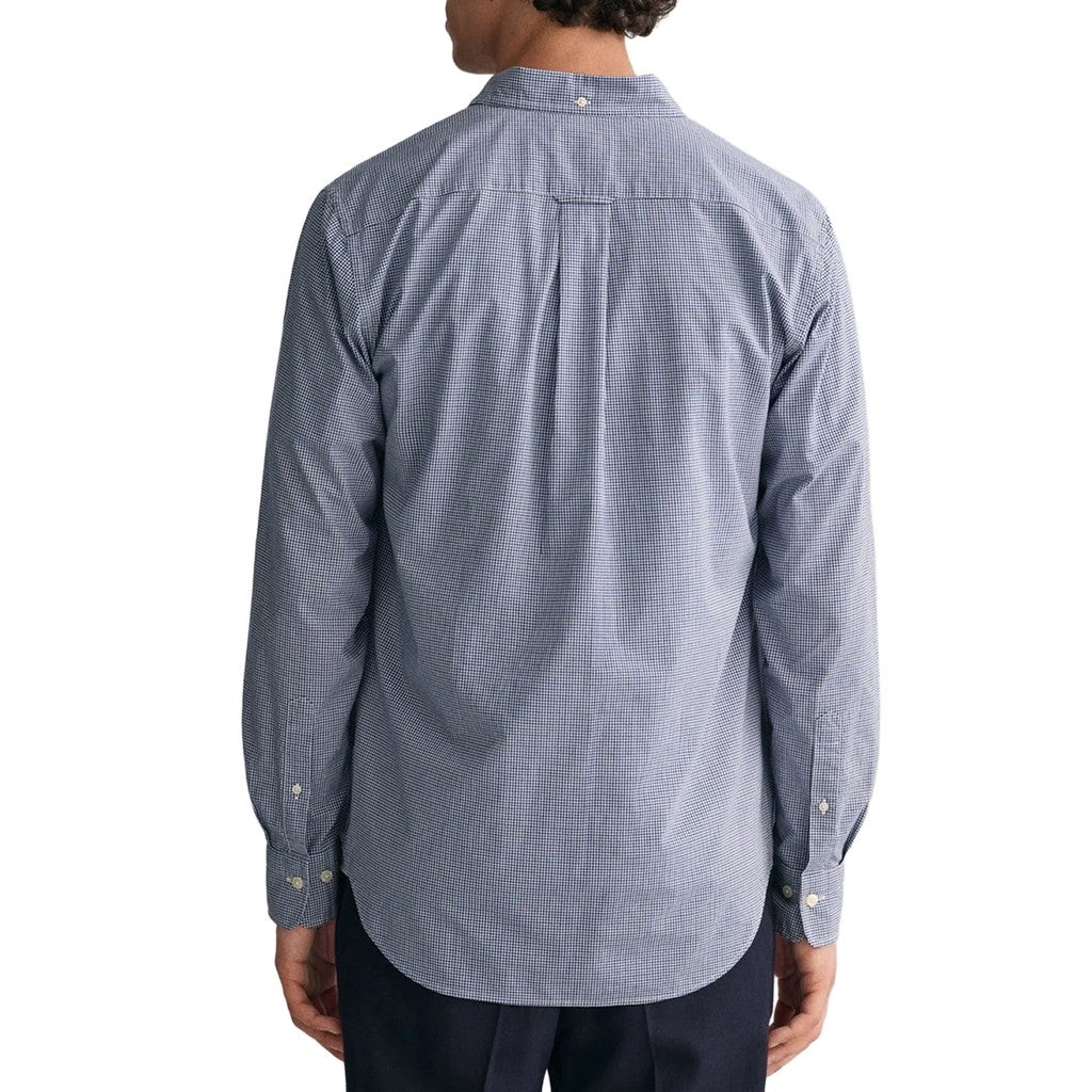 Gant Overhemd met logoborduring – Blauw