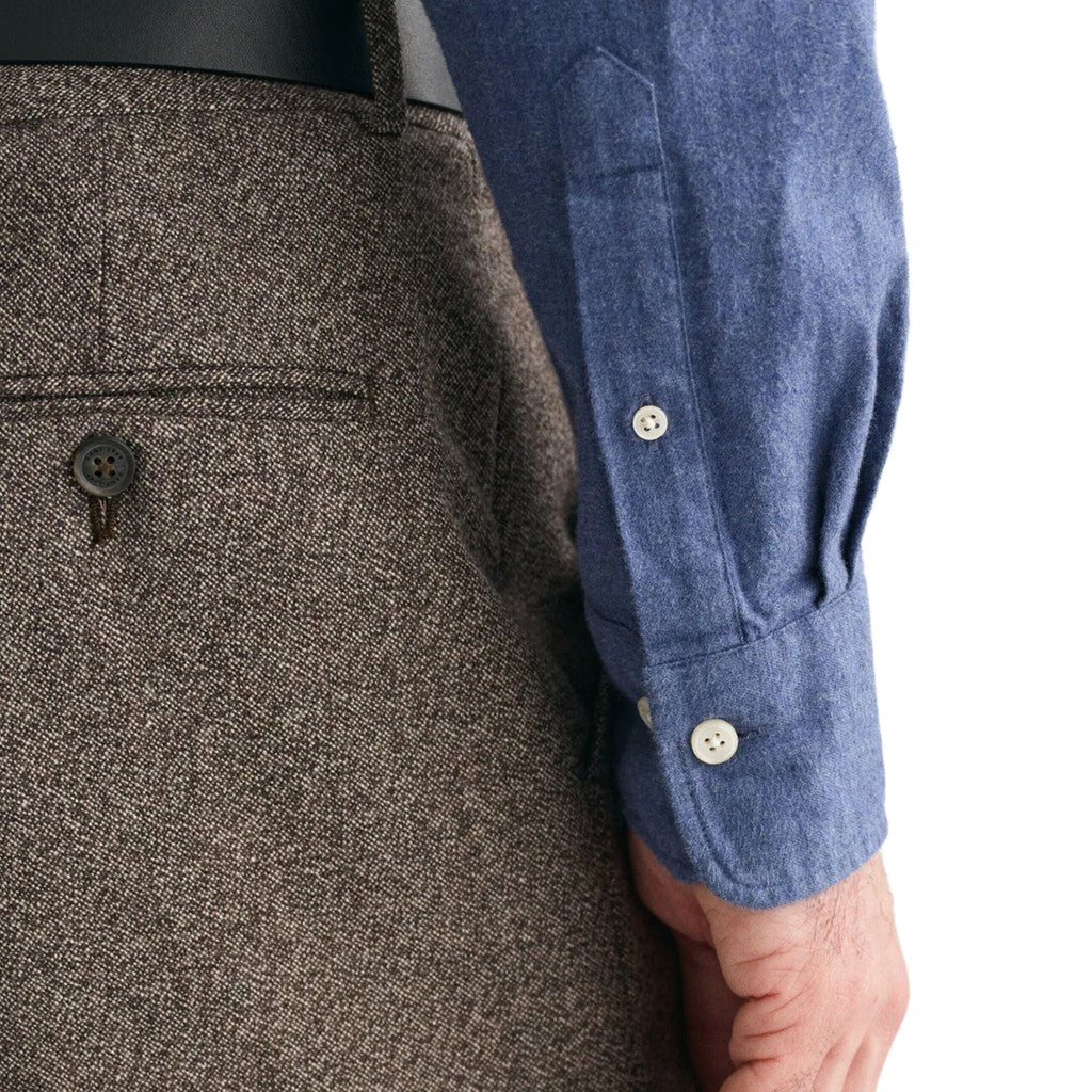 Gant Overhemd met logoborduring – Donkerblauw
