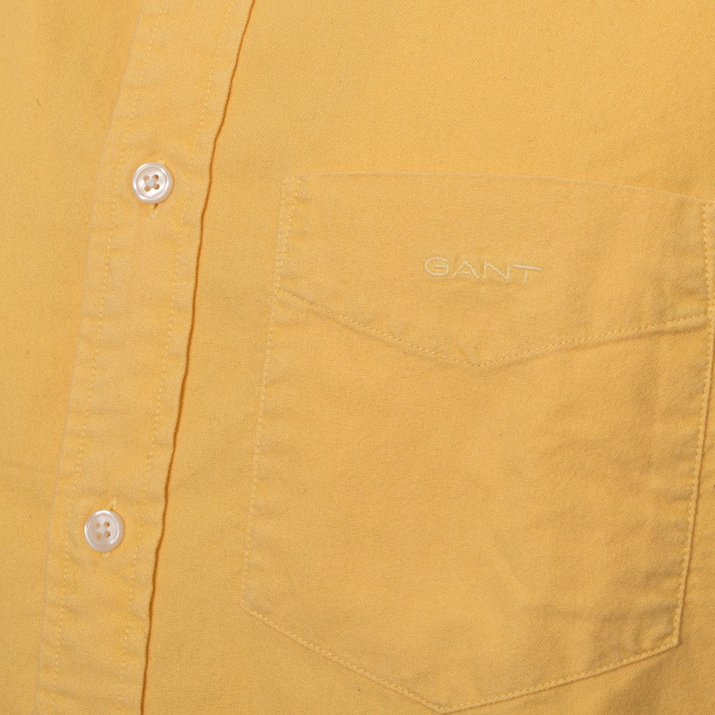 Gant Overhemd met logoborduring – Geel
