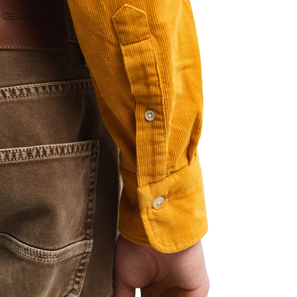 Gant Overhemd met logoborduring – Geel